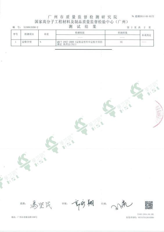HZL-S-BM ΙΙ Test report of starch content 3