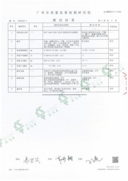 HZL-S-BM Ι Batch starch content acceptance report 3
